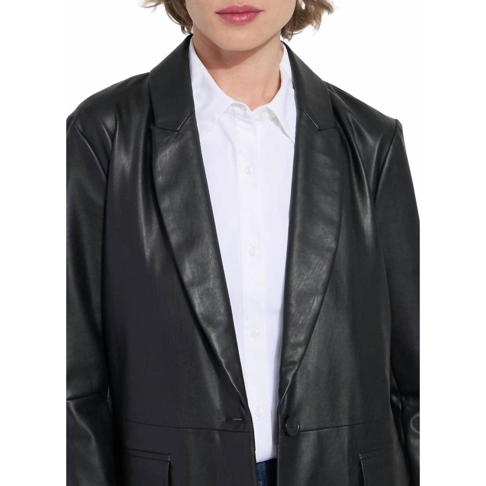 NEW LYSSE eira vegan leather jacket in black - Picture 4 of 5